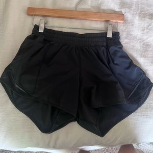 Black lululemon hotty hot shorts